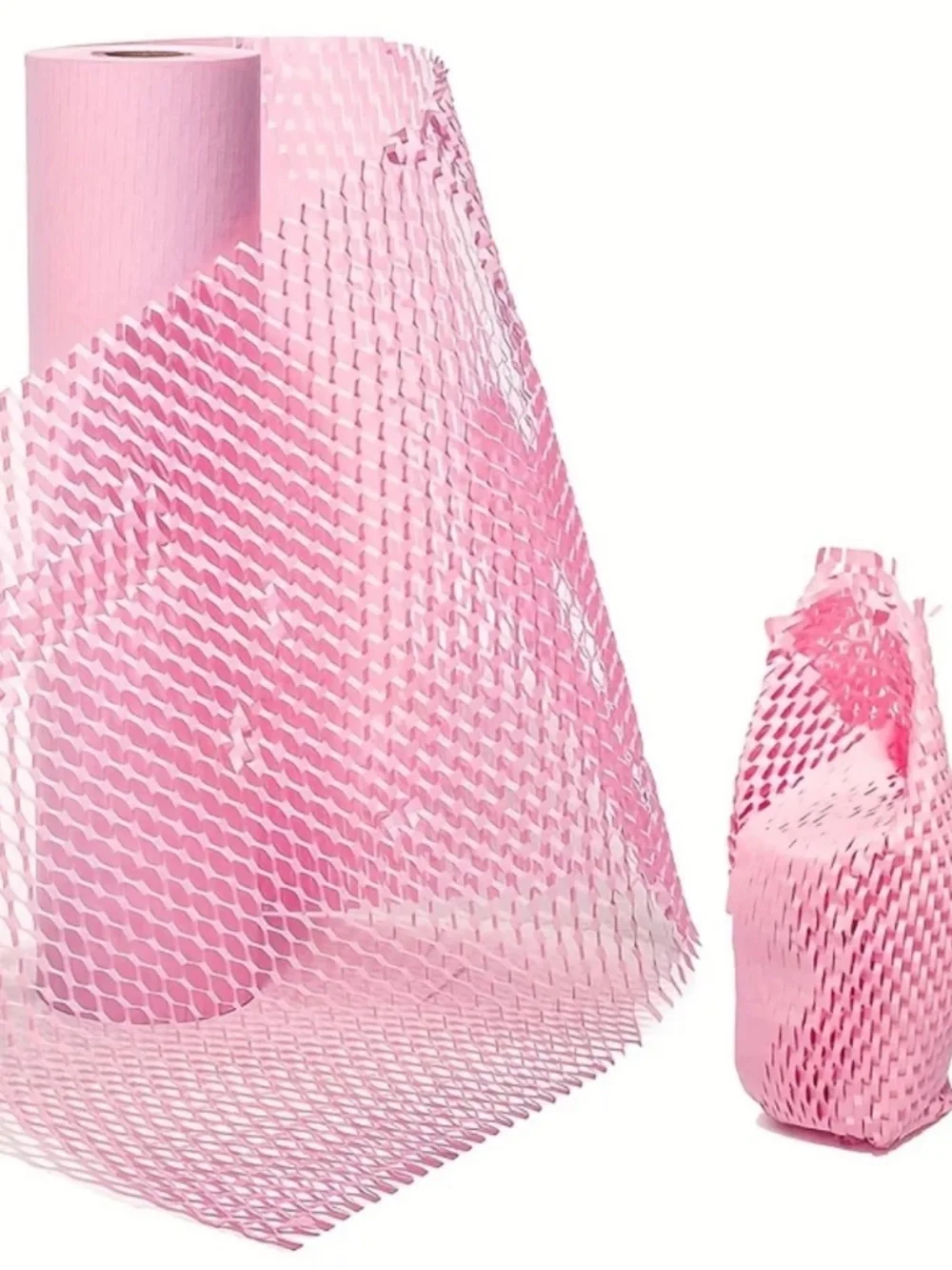 2 Pack - Pink Honeycomb Packing Paper 12.5